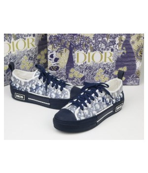 (국내배송) 디올 B23 로우탑 블루 오블리크 스니커즈