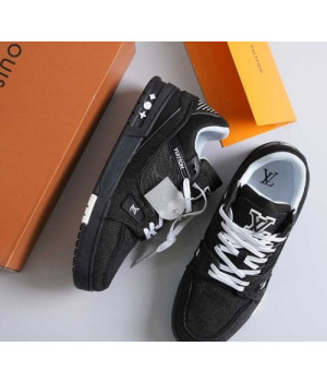 (국내배송) 루이비통 LV 트레이너 스니커즈 블랙