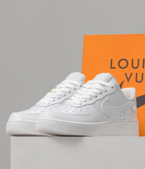 (국내배송) 루이비통 나이키 에어포스 1 로 바이 버질 아블로 화이트