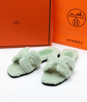 (국내배송) 에르메스 오란 양털 시어링 샌들 슬리퍼
