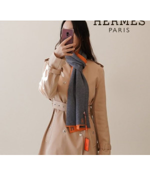(국내배송) 에르메스 남여공용 리투어 H로고 플란넬 머플러