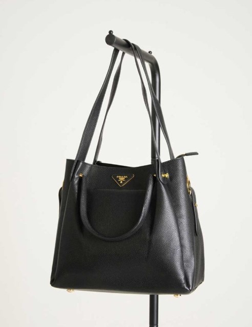 (국내배송) 프라다 레더 금장 투웨이 백