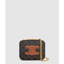 셀린느 퀴르 트리오페 체인 박스 크로스백 10L052