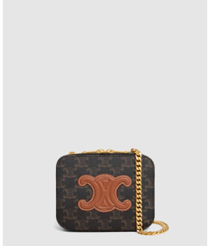 셀린느 퀴르 트리오페 체인 박스 크로스백 10L052