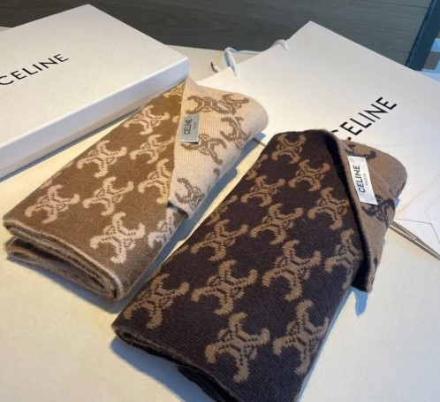 (국내배송) 셀린느 양면 트리옹프 패턴 머플러