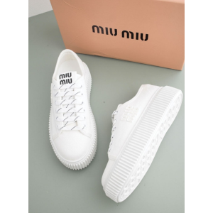 (국내배송) 미우미우 데님 워시드 플랫폼 스니커즈