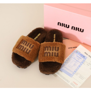 (국내배송) 미우미우 시어링 슬리퍼