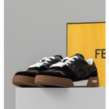 (국내배송) 펜디 매치 블랙 스웨이드 캔버스 로우탑