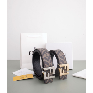 (국내배송) 펜디 FF 라운디드 리버시블 레더 벨트