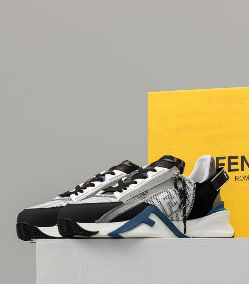 (국내배송) 펜디 플로우 레더 로우탑 스니커즈