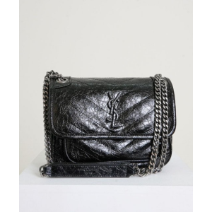 (국내배송) 생로랑 크링클 빈티지 레더 Niki 니키 베이비백