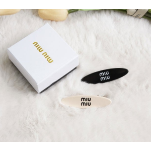 (국내배송) 미우미우 레터링로고 써클 헤어핀
