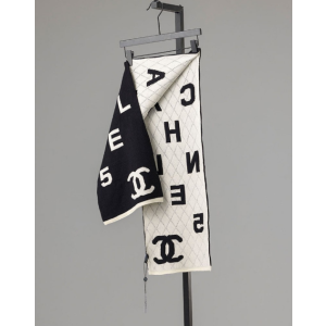 (국내배송) 샤넬 수입고급 로고 짜임 양면 머플러