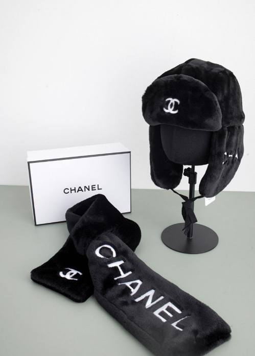 (국내배송) 코코샤넬 시어링 트래퍼 햇 & 머플러 세트
