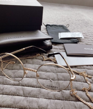 (국내배송) 샤넬 빈티지 라운드 체인 골드 안경