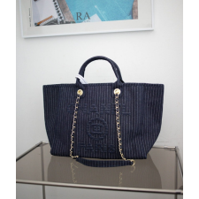 (국내배송) 샤넬 데님 스트라이프 쇼퍼백