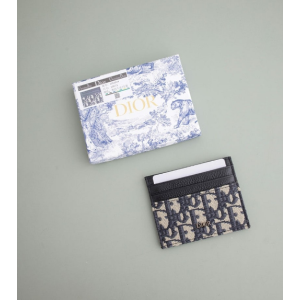 (국내배송) 디올 오블리크 블랙 카드지갑