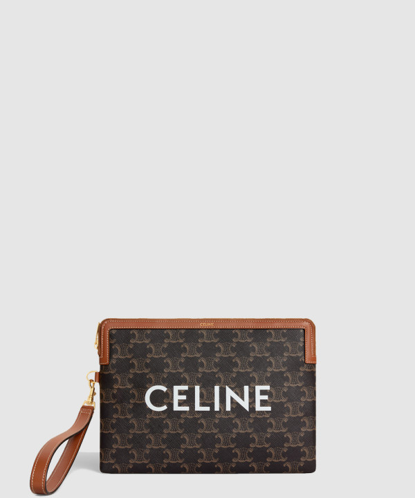 셀린느 스몰 트리옹프 스트랩 파우치 10J502