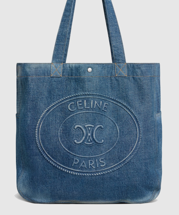 셀린느 데님 라지 카바스 토트백 122462
