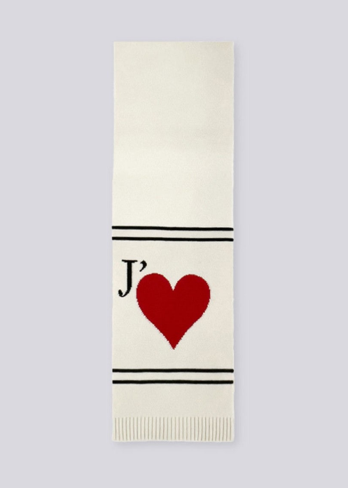 (국내배송) 디올 아무르 울 머플러 에크루 레드