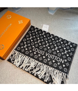 (국내배송) 루이비통 모노그램 패턴 울 머플러