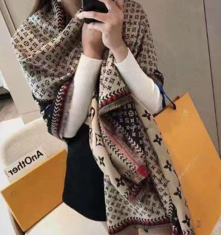 (국내배송) 루이비통 L002 레드라인 양모 스카프