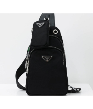 (국내배송) 프라다 삼각로고 리나일론 슬링백