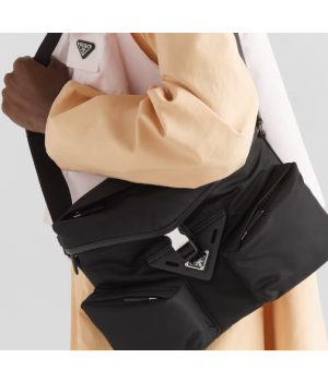 (국내배송) 프라다 리나일론 레더 숄더백