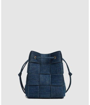 보테가베네타 카세트 데님 버킷백 743789