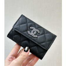 (국내배송) 샤넬 CC 레터링 플랩 캐비어 카드 지갑