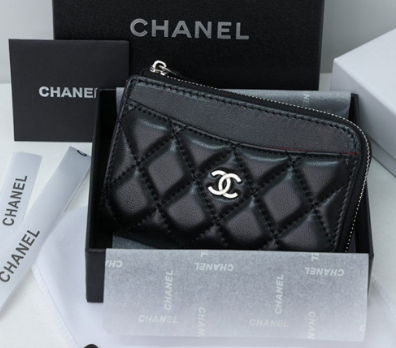 (국내배송) 샤넬 CC로고 클래식 램스킨 지퍼 카드 지갑