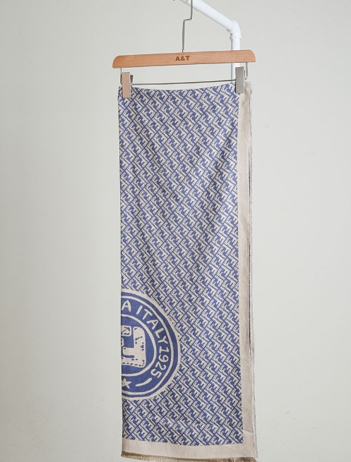 (국내배송) 펜디 써클 FF 자카드 울 프린지 머플러