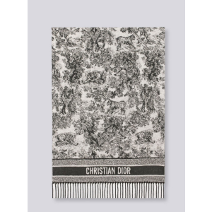 (국내배송) 디올 Toile De Jouy 소바쥬 클래식 울 자카드 태슬 숄 머플러