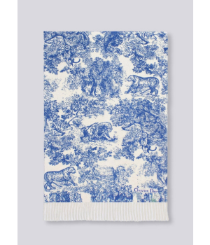 (국내배송) 디올 Toile De Jouy 새비지 클래식 울 자카드 태슬 숄 머플러