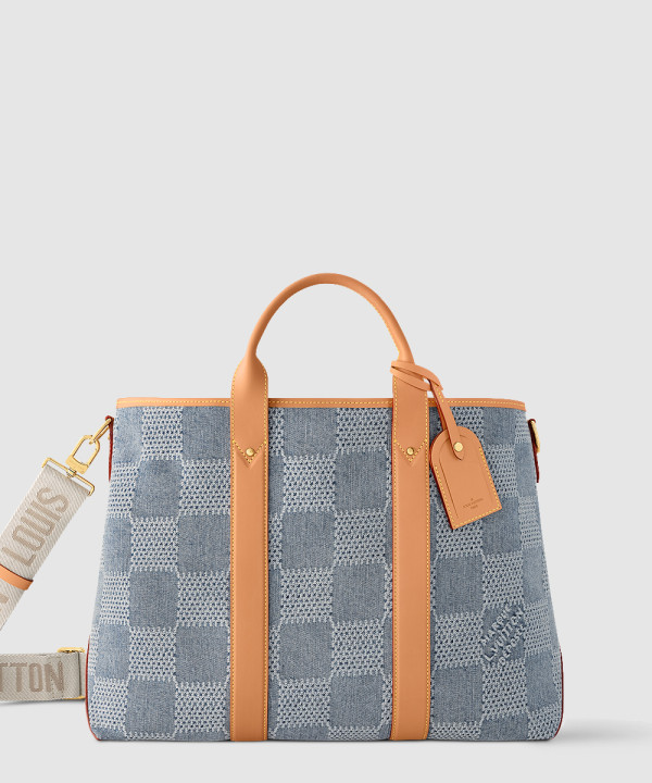 루이비통 위켄드 토트 다미에 데님 N40702