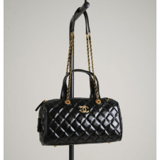 (국내배송) 샤넬 볼링백 크럼플드 카프스킨 골드 메탈 블랙