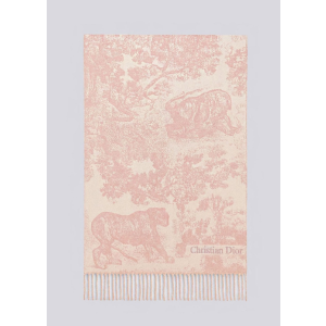 (국내배송) 디올 Toile De Jouy Sauvage 울 자카드 태슬 숄 머플러