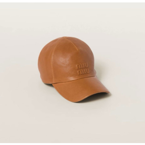 (국내배송) 미우미우 나파 레더 베이스볼 캡