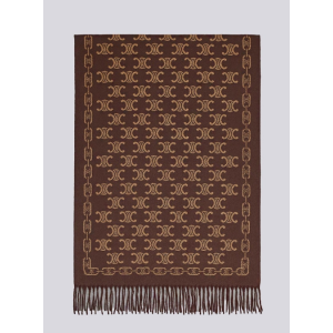 (국내배송) 셀린느 링크 트리옹프 울 자카드 태슬 숄 머플러