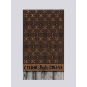 (국내배송) 셀린느 빈티지 믹스 트리옹프 울 자카드 태슬 숄 머플러