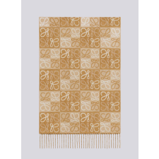 (국내배송) 로에베 스퀘어 믹스 아나그램 울 자카드 태슬 숄 머플러