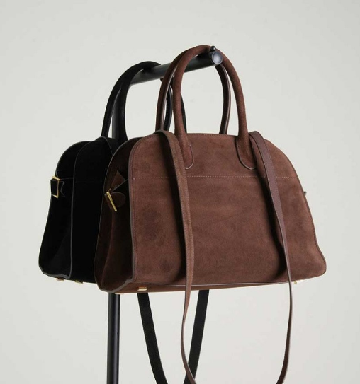 (국내배송) 더 로우 소프트 마고 12 스웨이드 숄더백