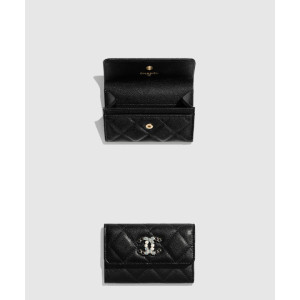 샤넬 로고 똑딱이 카드지갑 AP2038