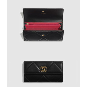 샤넬 19 롱 플랩 장지갑 AP0955