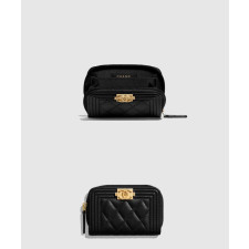 샤넬 보이 지퍼돌이 카드지갑 A80602