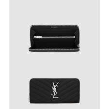 생로랑 마틀라세 모노그램 지퍼 장지갑 358094