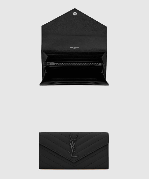 생로랑 모노그램 마틀라세 플랩 장지갑 372264