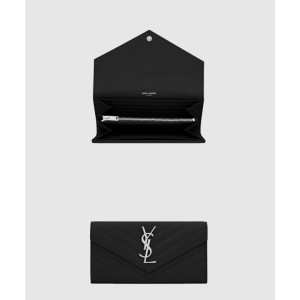 생로랑 모노그램 마틀라세 플랩 장지갑 372264