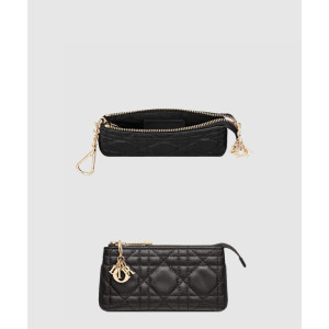 디올 레이디 까나쥬 지퍼 지갑 S0972