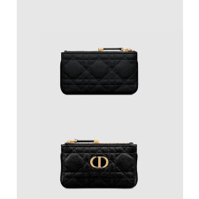 디올 카로 지퍼 지갑 열쇠 케이스 S5158